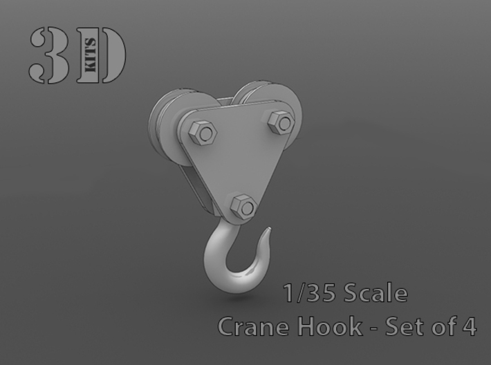 4 - 1/35 Crane Hooks 3d printed