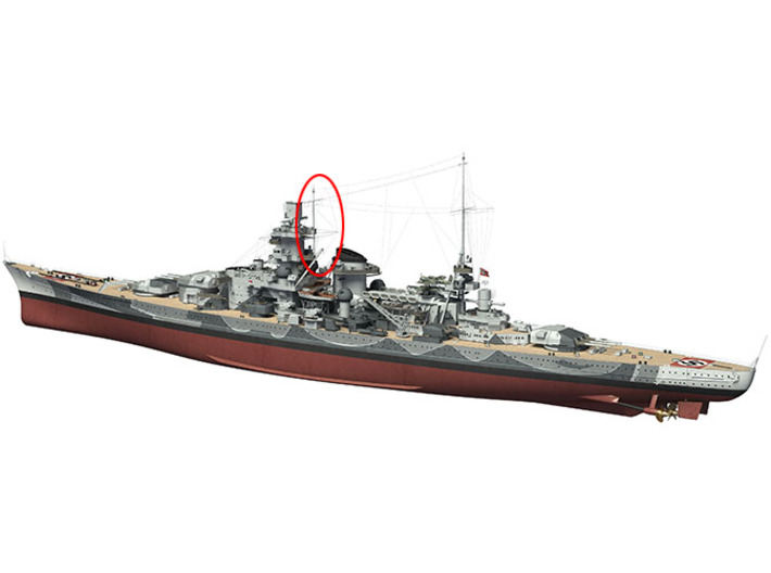 1/100 DKM Scharnhorst Mast forward Kit 3d printed 