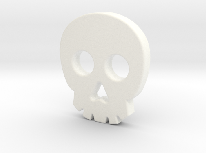Skull Button 3d printed