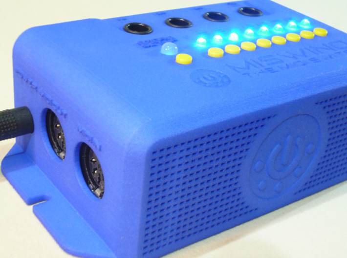 MISWINO Case 3d printed Front View with Midi and Power Plugs, Airholes and Large Logo (Photo)