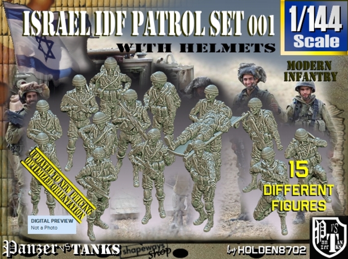 1/144 IDF Infantry Set001 3d printed