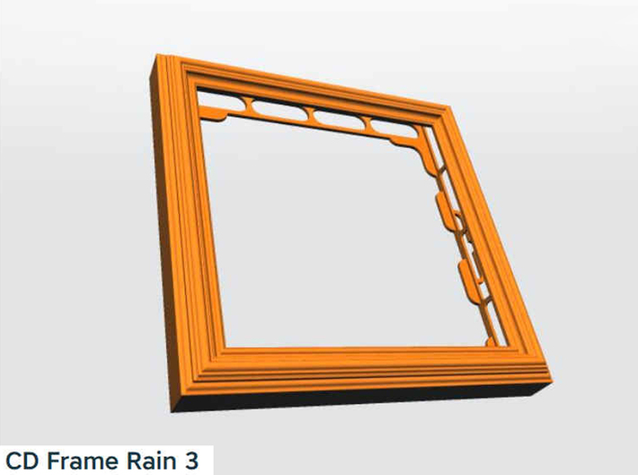 CD Frame Rain 3 3d printed Render