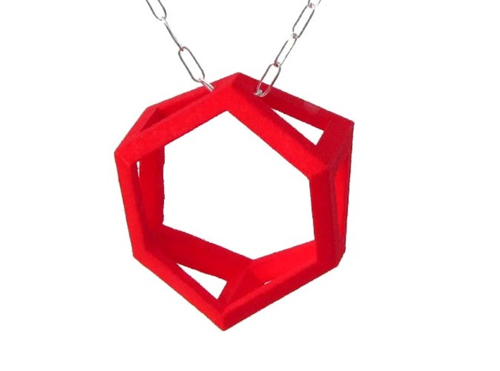Trapezoid Ring Pendant 3d printed
