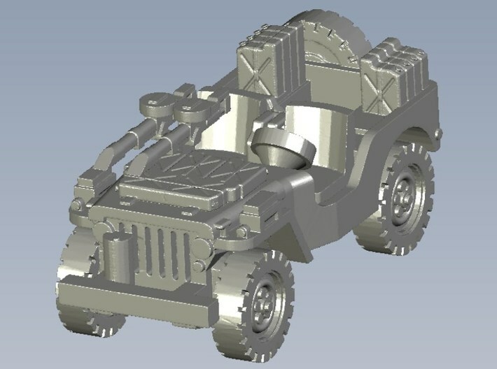1/87 scale WWII Jeep Willys 4x4 SAS vehicle x 1 3d printed