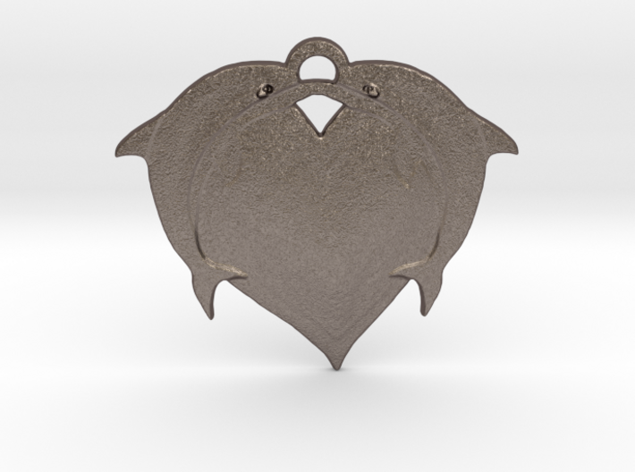 Dolphin Heart 3d printed