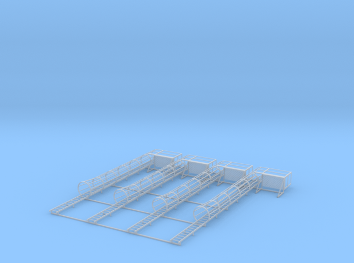 1/64 Ladder Cage Right Side Platform 4pc 3d printed