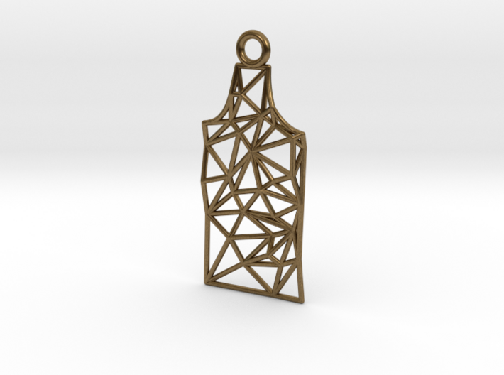Amsterdam Canal House Wireframe Pendant 3d printed