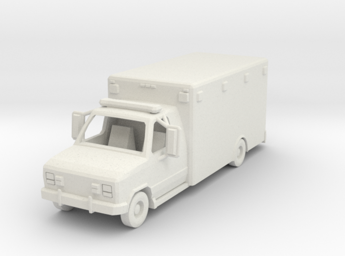 Ambulance 01. HO Scale (1:87) 3d printed