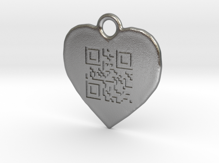 DRAW QR pendant - LOVE YOU 3d printed