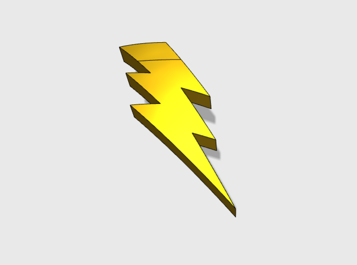 Lightning Bolt - Right Shoulder Insignias 3d printed