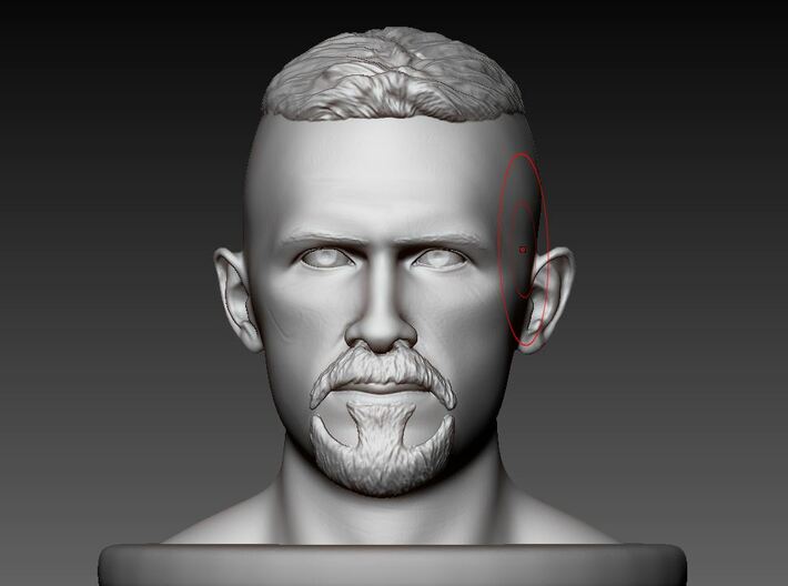 Scott Adkins 3d printed 