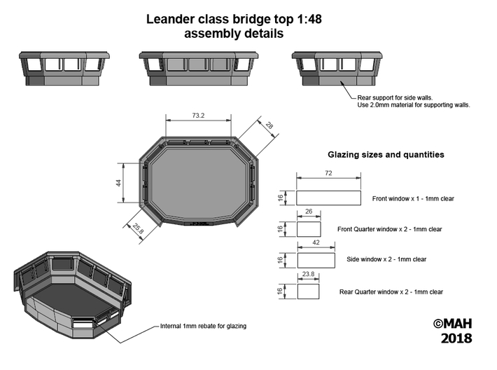 Leander Bridge top 1/48 3d printed 