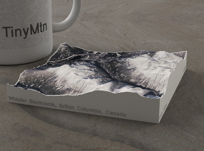 Whistler Blackcomb, BC, Canada, 1:100000 3d printed 