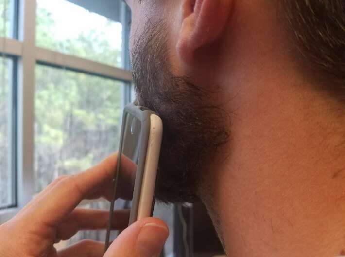 Smartphone Beard Comb 3d printed 