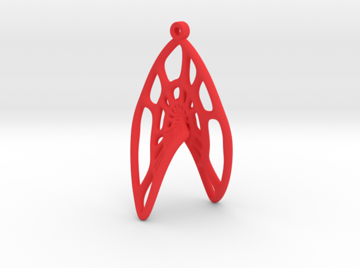 Voronoi Catalan Curve Earring (002) 3d printed
