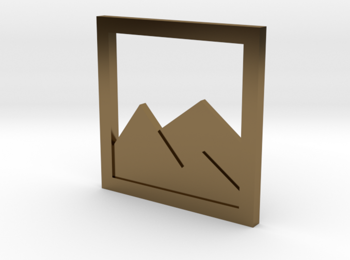 Mountain Pendant 3d printed