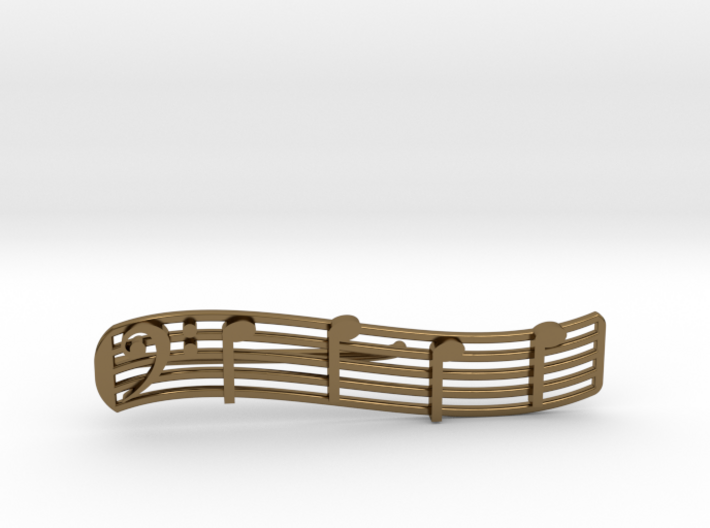 Bass Clef Tie Clip 3d printed 