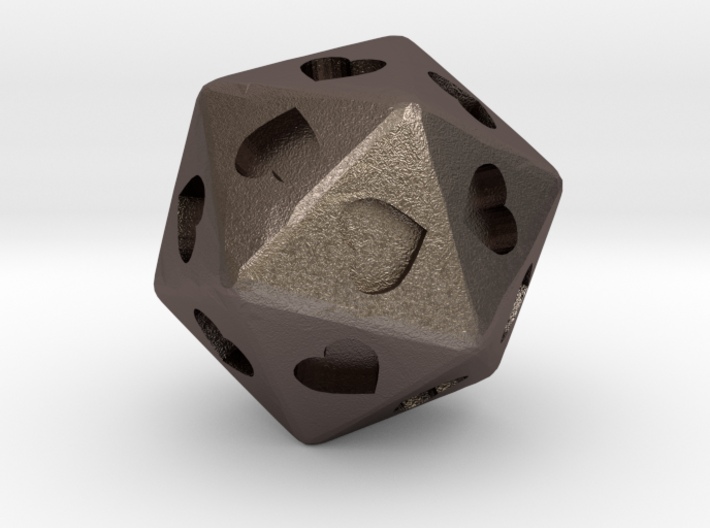 d20 Hearts 3d printed