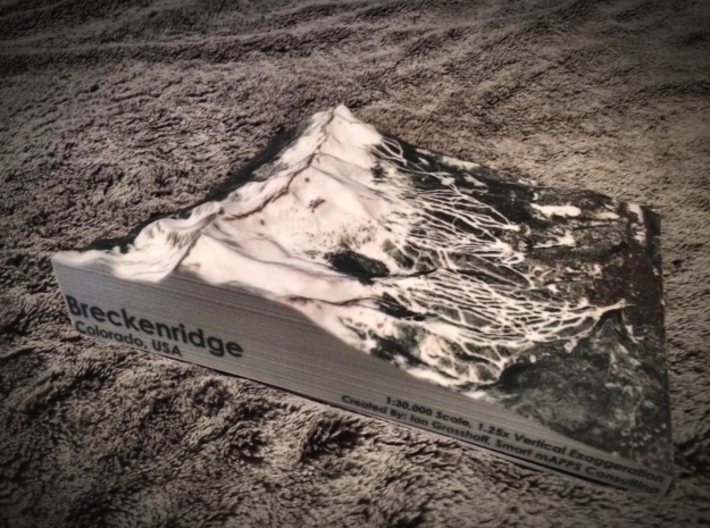 Breckenridge, Colorado - Winter: 8"x10" 3d printed 
