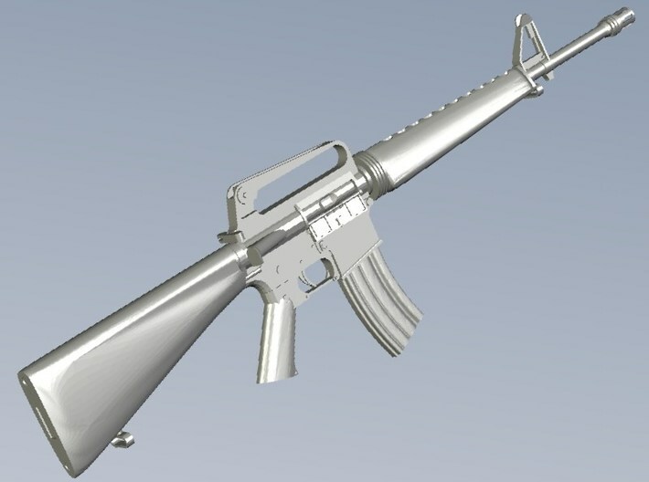 1/18 scale Colt M-16A1 rifle x 1 3d printed 