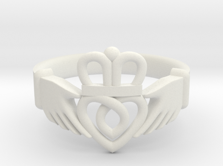 Traditional Claddagh Ring 3d printed