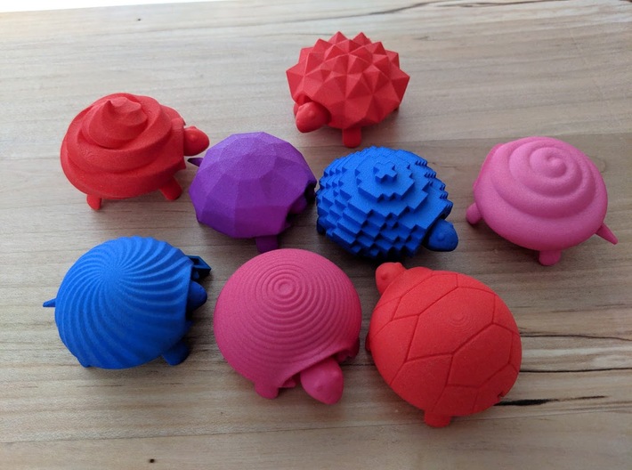 Squishy Turtle - Faceted 3d printed 