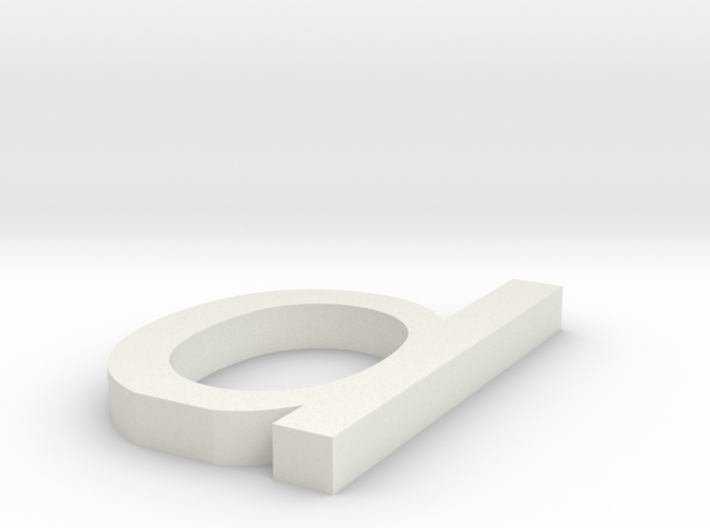 d Arial font letter 3d printed