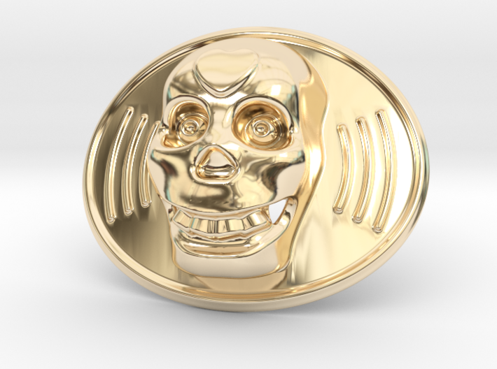 Skull Mexico Belt Buckle 3d printed