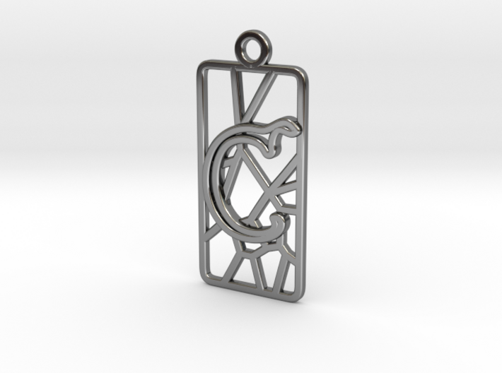 Personalised Inkscape Voronoi Earring Rectangular 3d printed