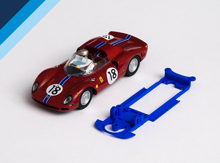 1/32 Carrera Ferrari 365 P2 Chassis for IL pod 3d printed Chassis compatible with Carrera 365 P2 body (not included)