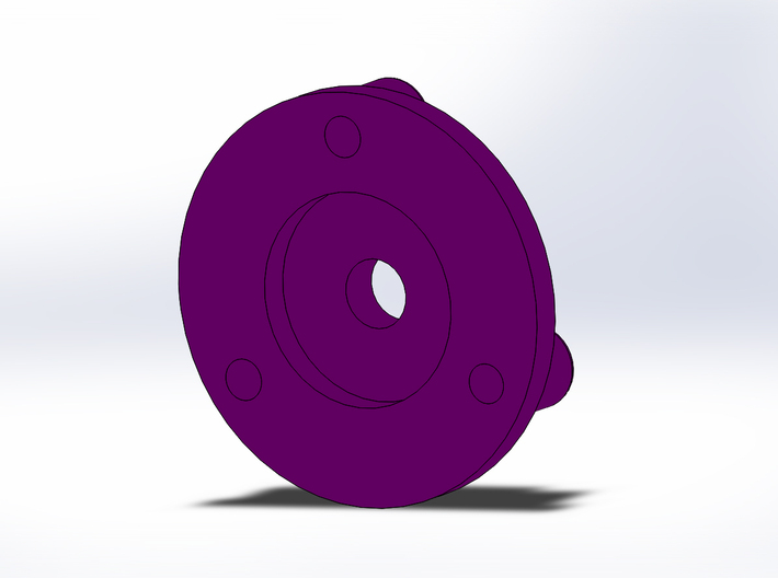 Setup Wheel Hub - 12mm hex hub normal length axle 3d printed CAD Model