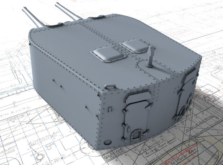 1/96 Leander Class 6"/50 (15.2 cm) BL Mark XXI Gun 3d printed 3d render showing product detail