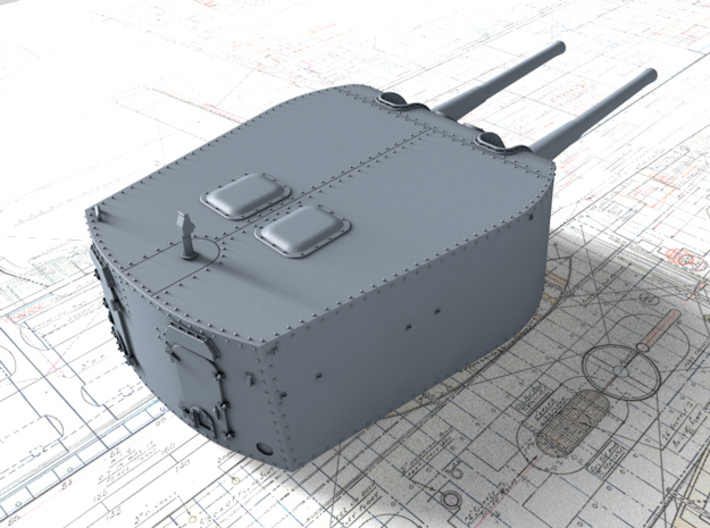 1/128 Leander Class 6"/50 (15.2cm) BL Mark XXI Gun 3d printed 3d render showing product detail