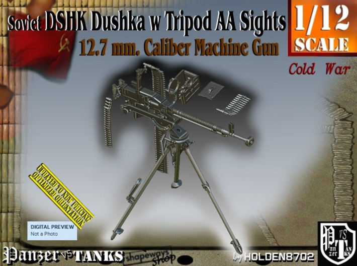 1/12 DSHK Dushka w-Tripod AA Sights 3d printed