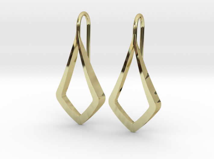 HIDDEN HEART Lucent Earrings. Pure Elegance 3d printed