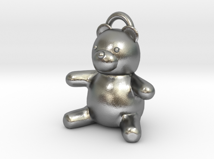 Tiny Teddy Bear w/loop 3d printed