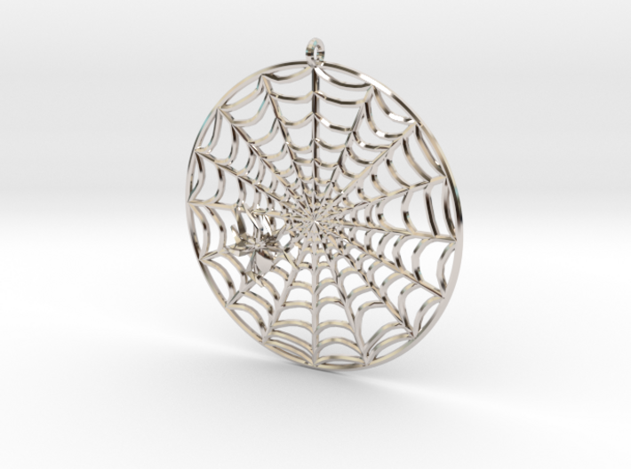 Spiderweb Pendant 3d printed