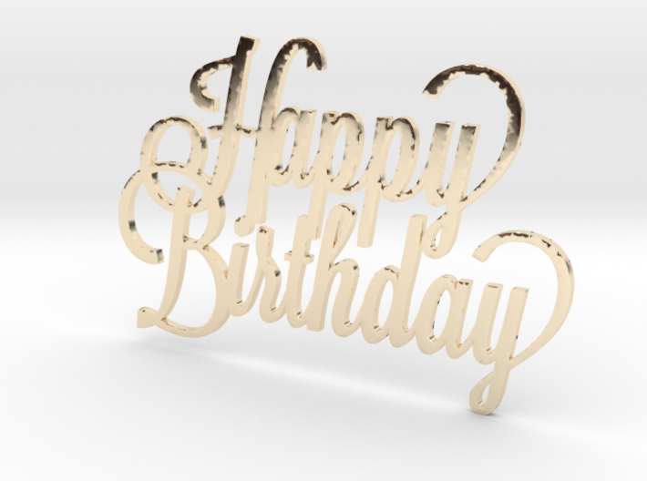 Happy birthday cake topper 3d printed