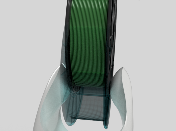 Filament Spool Holder 3d printed Snap-On mechanism. Visual Aid