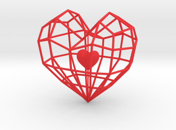 The Captured Heart 3d printed