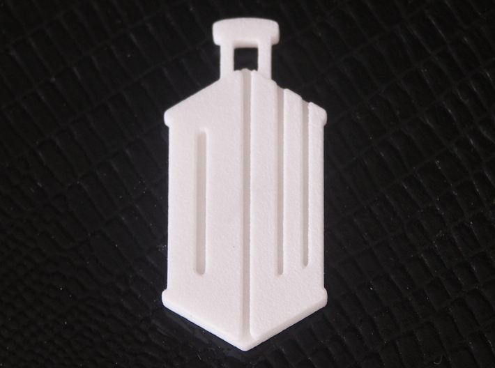 Dr Who Logo Pendant 3d printed Printed in WSF