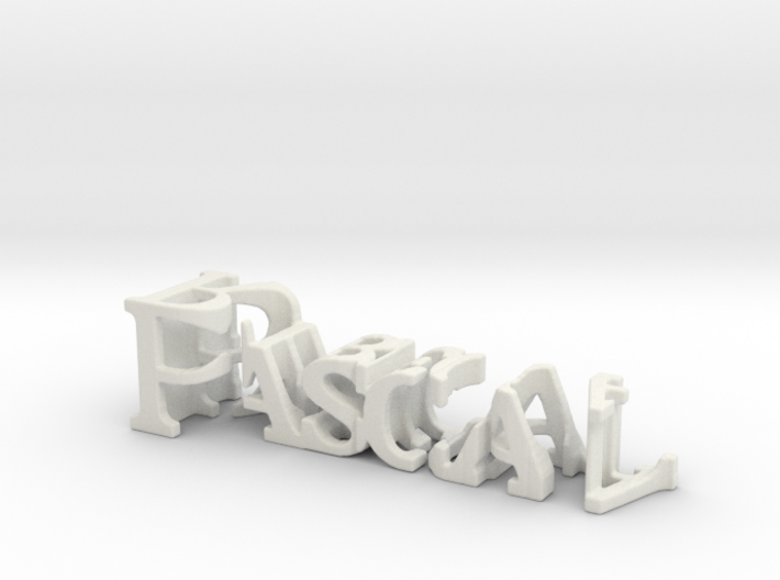 3dWordFlip: Pascal/Rebecca 3d printed