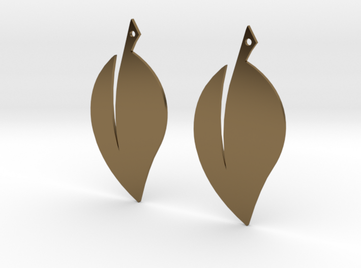 Leaf Earrings V2 3d printed