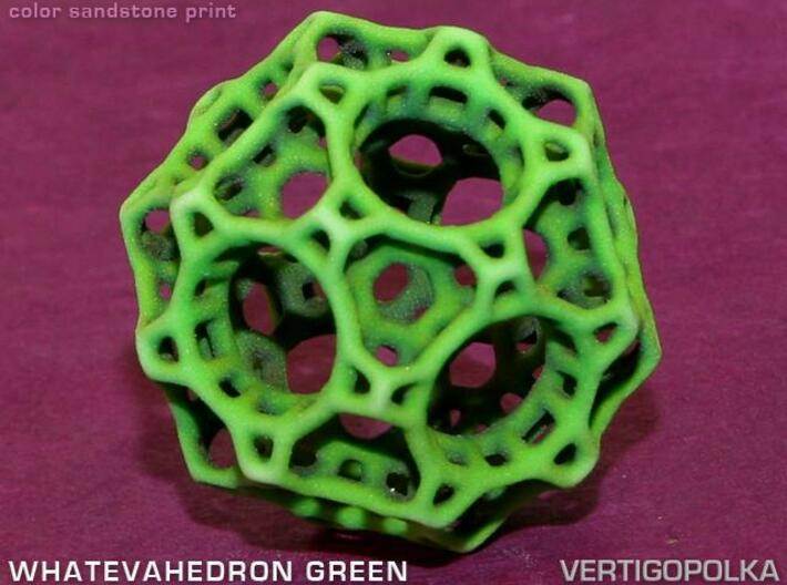 Whatevahedron green 3d printed color sandstone print