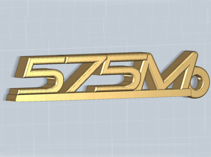 KEYCHAIN 575M 3d printed Keychain with the 575M logo, render.
