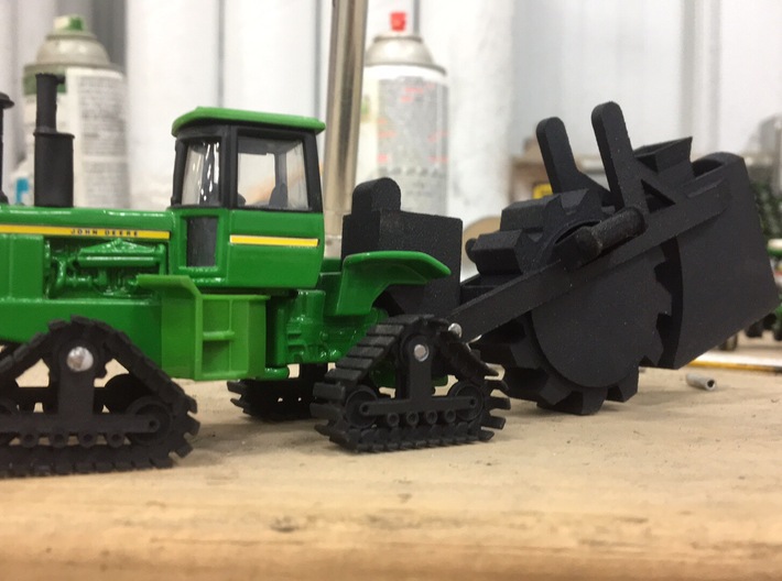 1/64 (S scale) Tractor Mounted Wheel Trencher 3d printed