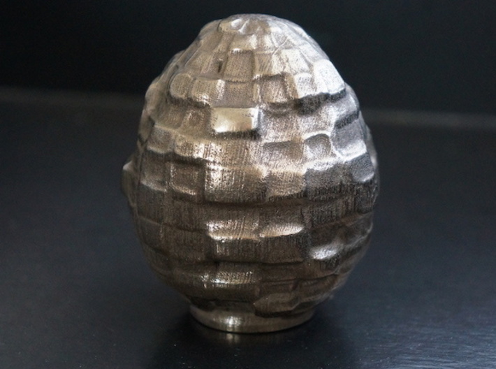 The Blockchain Egg . (75-125-175mm) 3d printed Printed Polished Bronze Steel