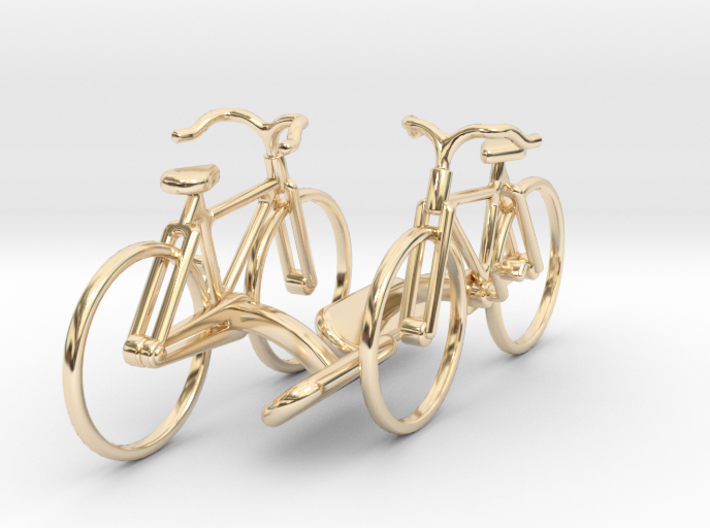 Bicycle Cufflinks 3d printed