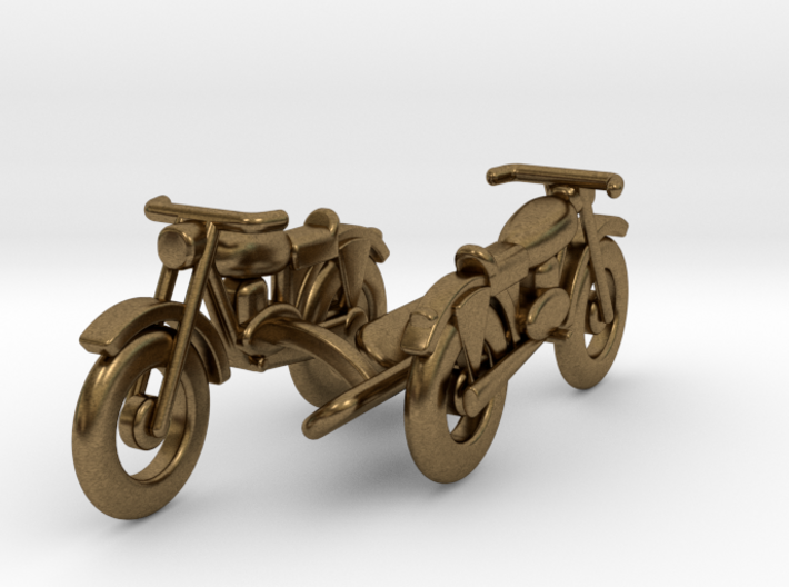 Motorcycle Cufflinks L-size 3d printed