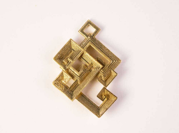 Bismuth pendant 3d printed Bismuth Pendant